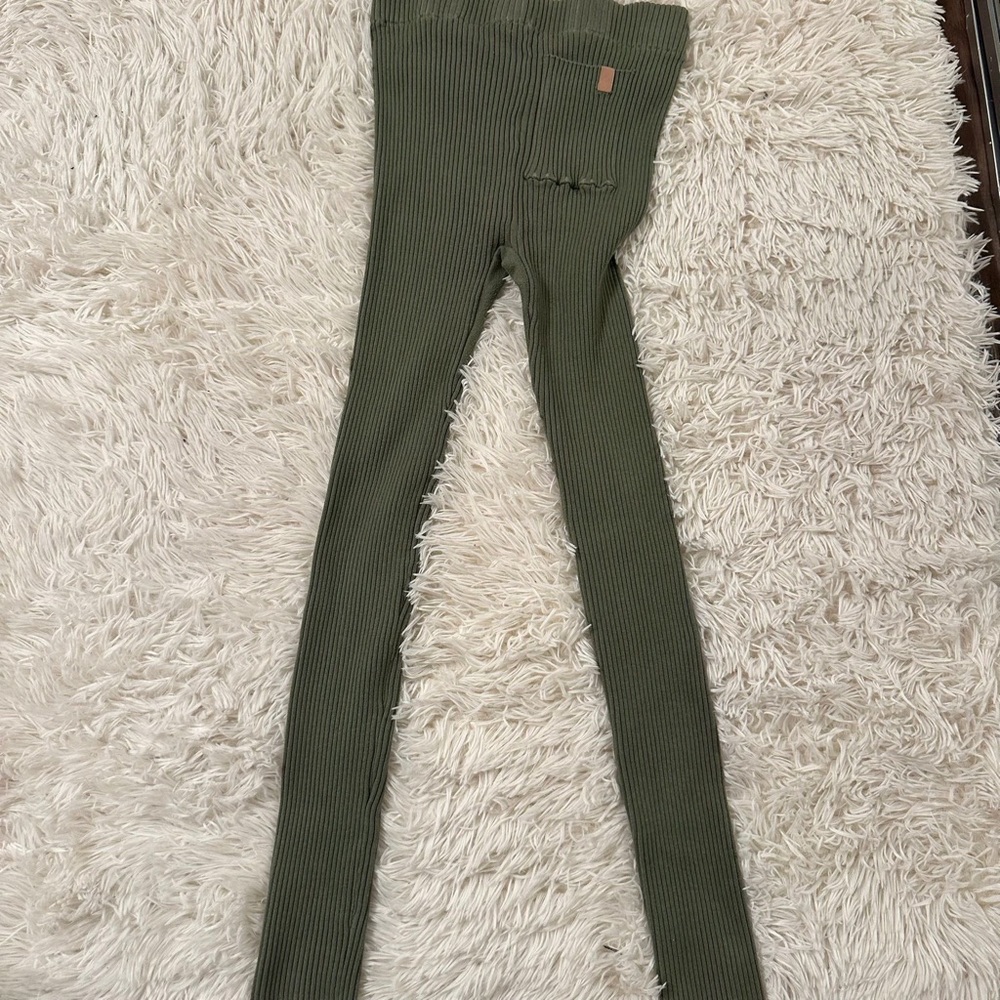 Lunya Ribbed Organic Cotton Leggings in green size S - Picture 7 of 7